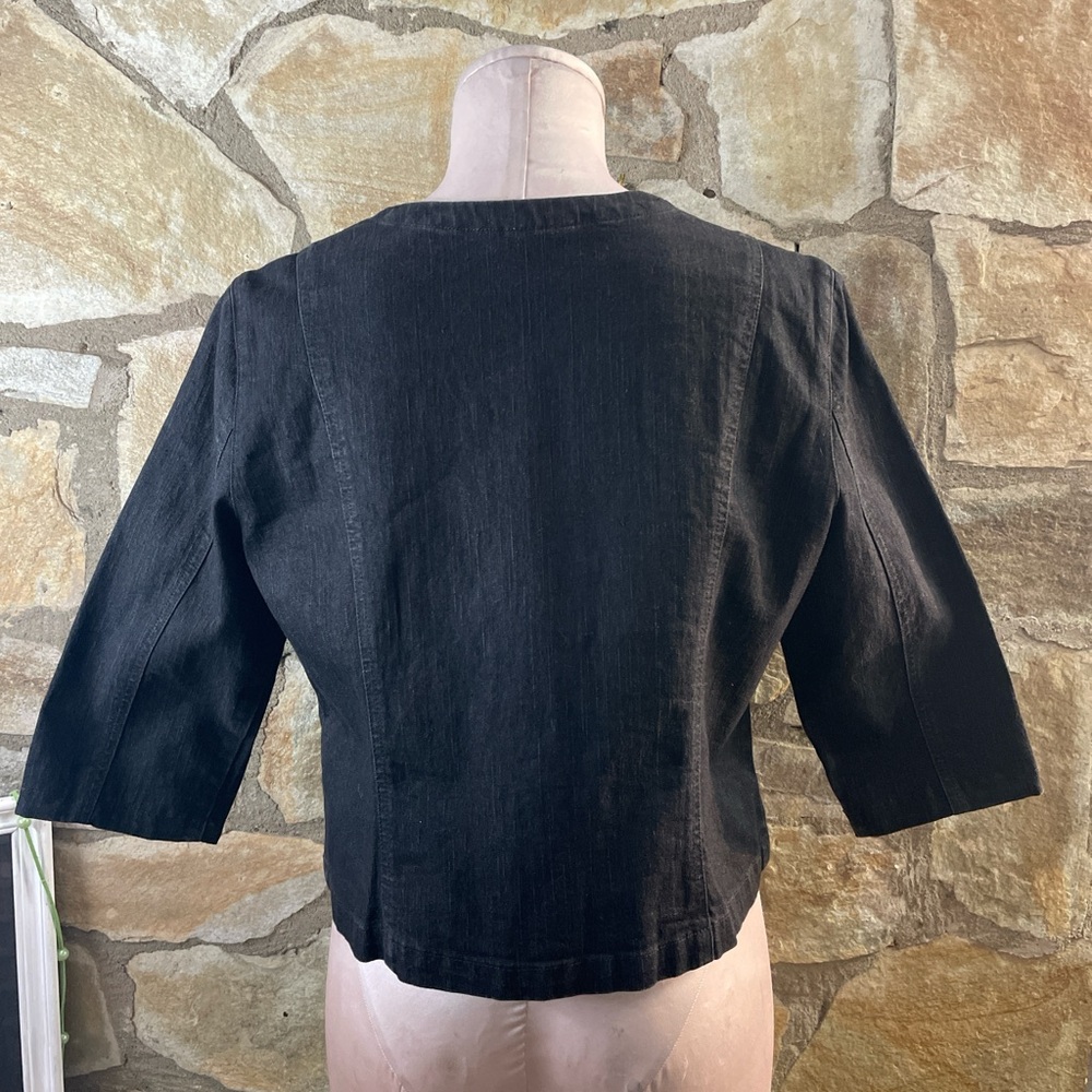 Ruby Rd. Black Jean Jacket With Embellishments - image 4
